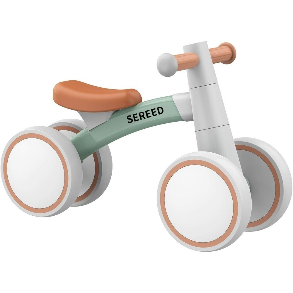 SEREED Baby Balance Bike 4 Wheels Toddler Green First Bike 12-24 Months Gift